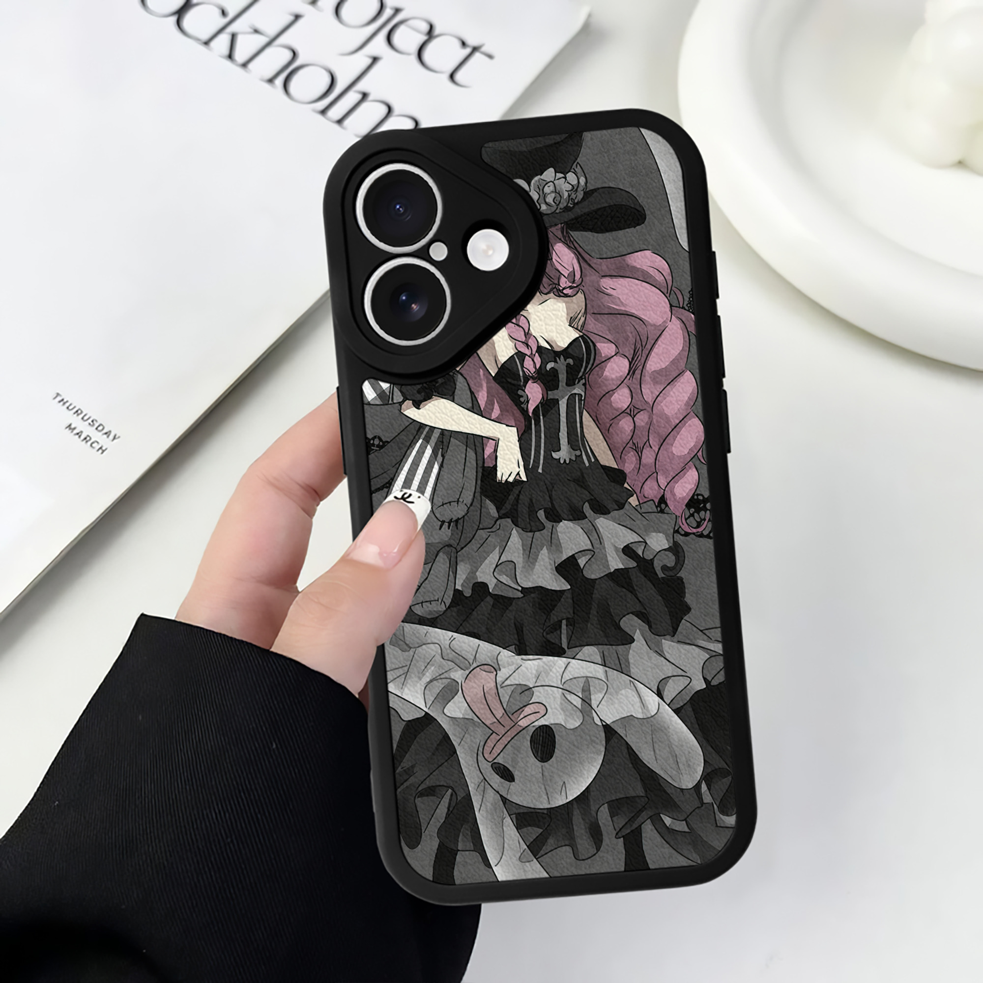 （画像用） ワンピース ONE PIECE 【iPhone 16シリーズ対応】シリコンスマホケース（レザー調） 材質：シリコン